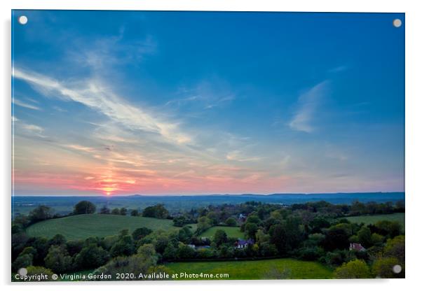 Sunset over Somerset Acrylic by Gordon Maclaren