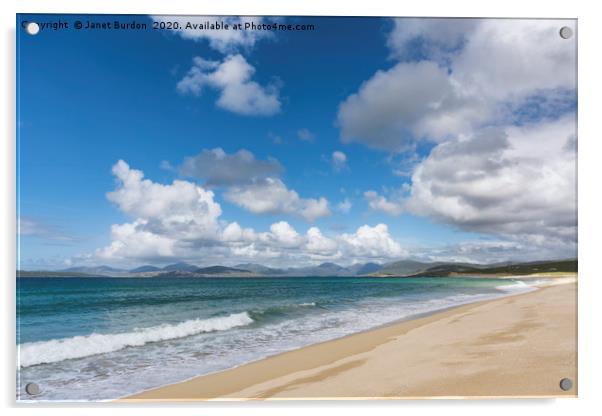 Scarista beach, Isle of Harris Acrylic by Janet Burdon