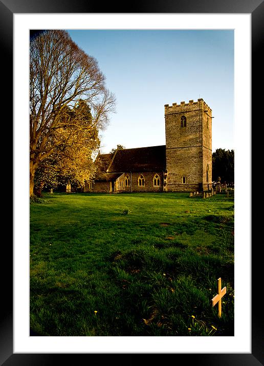 Evening in the churchyard Framed Mounted Print by David (Dai) Meacham