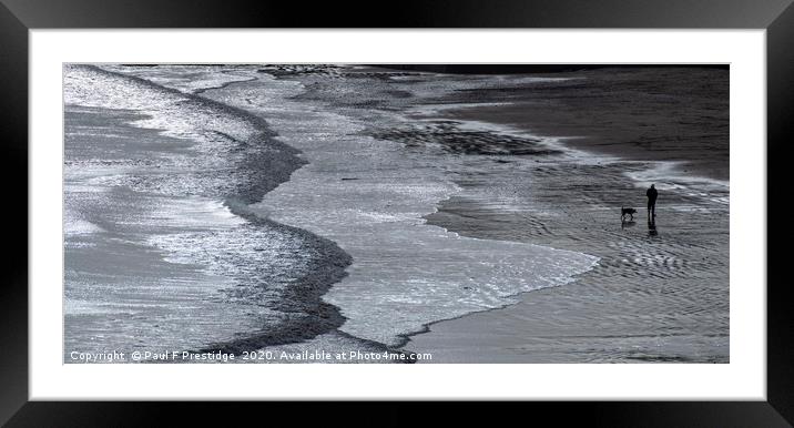 Waves at Goodrington Framed Mounted Print by Paul F Prestidge