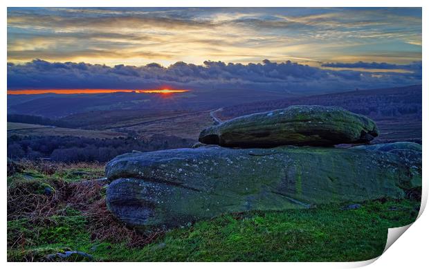 Burbage Valley Sunset                              Print by Darren Galpin