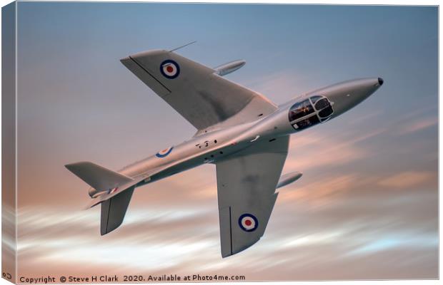 Hawker Hunter Canvas Print by Steve H Clark