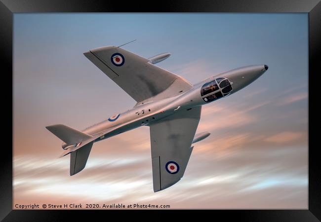 Hawker Hunter Framed Print by Steve H Clark