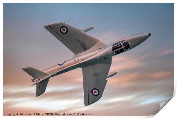 Hawker Hunter Print by Steve H Clark