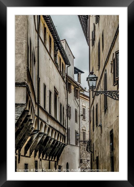 Street of Historic Center of Florence  Framed Mounted Print by Daniel Ferreira-Leite