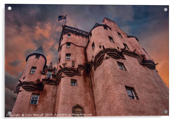 Craigievar Castle Acrylic by Colin Metcalf