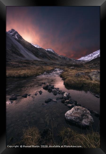 Beyond the dawn Framed Print by Manuel Martin