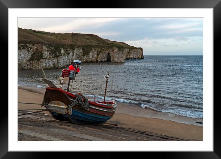 Fishing Coble, North Landing, Flamborough, East Yo Framed Mounted Print by Rich Fotografi 