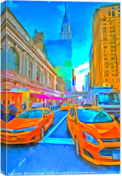 New York Street Pop Art Canvas Print by David Pyatt