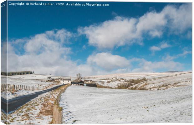 Ettersgill, Upper Teesdale in Winter Canvas Print by Richard Laidler