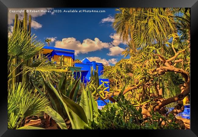 The Blue Villa, Jardin Majorelle, Marrakesh. Framed Print by Robert Murray