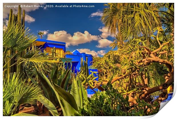 The Blue Villa, Jardin Majorelle, Marrakesh. Print by Robert Murray