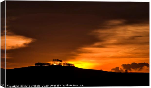 December sunrise at Minninglow (4) Canvas Print by Chris Drabble