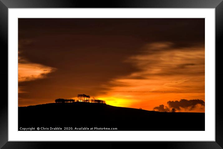 December sunrise at Minninglow (4) Framed Mounted Print by Chris Drabble