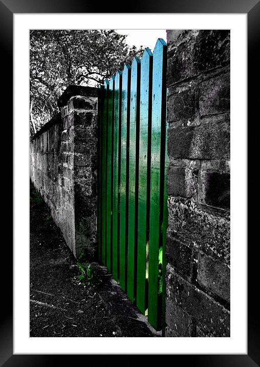 the green gate Framed Mounted Print by Heather Newton