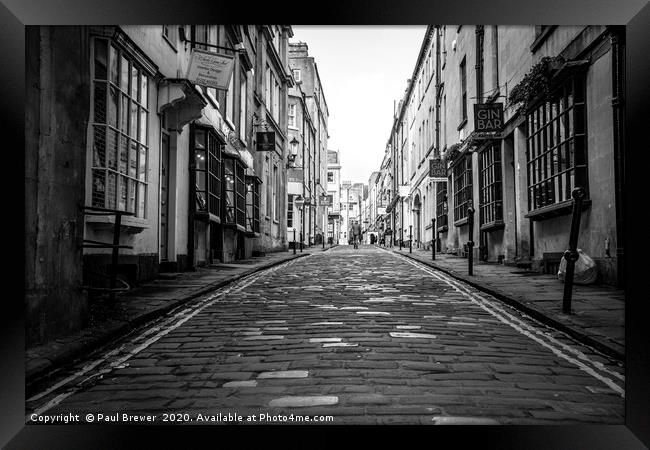 Queen street Bath Framed Print by Paul Brewer