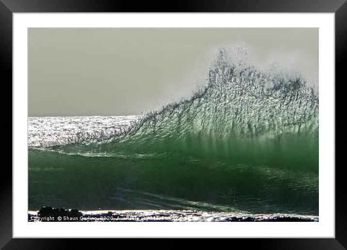Wave At Snapper Rocks Framed Mounted Print by Shaun Carling