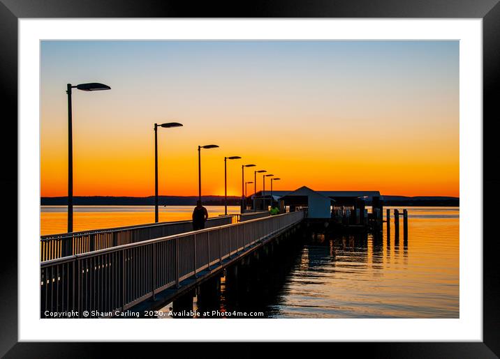 Sunrise Over Victoria Point Jetty Framed Mounted Print by Shaun Carling