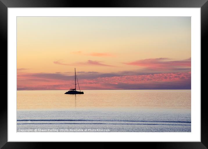 Pink Sunrise Framed Mounted Print by Shaun Carling