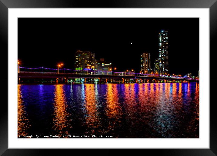 The Southport Bridge, Gold Coast, Australia Framed Mounted Print by Shaun Carling