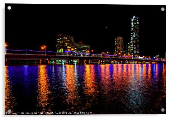 The Southport Bridge, Gold Coast, Australia Acrylic by Shaun Carling