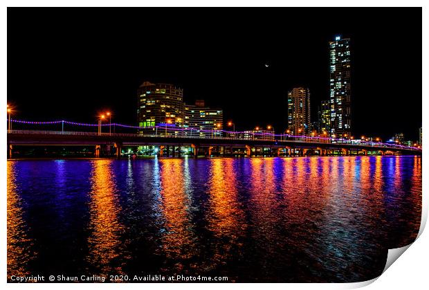 The Southport Bridge, Gold Coast, Australia Print by Shaun Carling