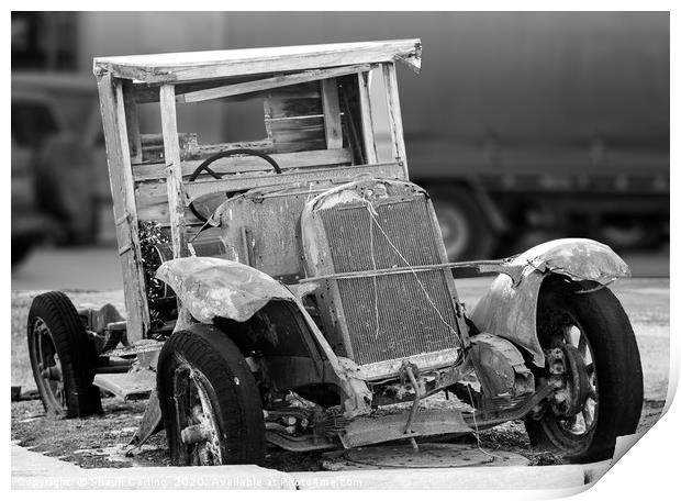 Old Truck, One Careful Owner Print by Shaun Carling