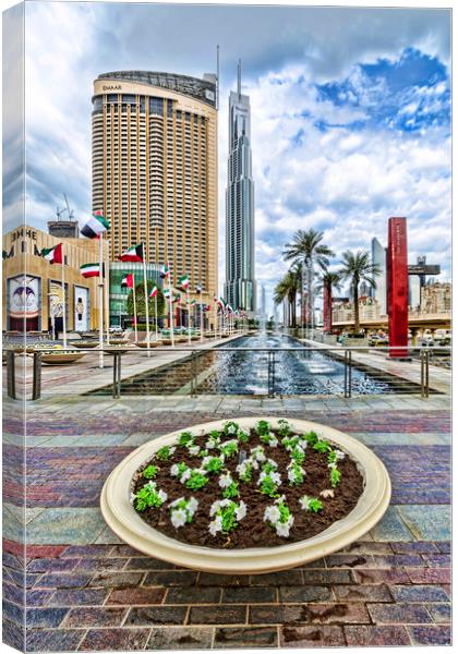 Dubai City View Canvas Print by Valerie Paterson