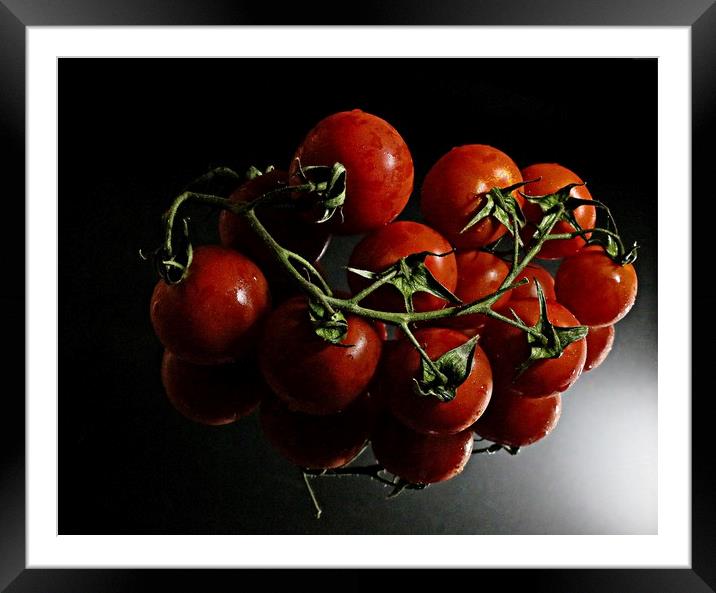 Tomato reflections Framed Mounted Print by Martin Smith