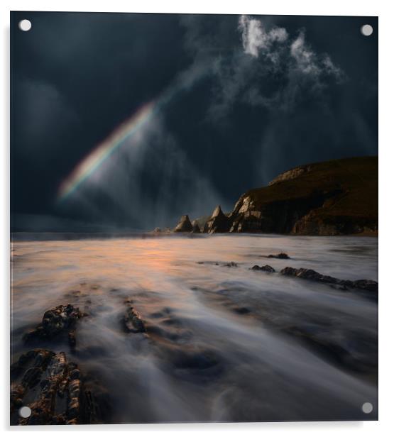 Westcombe Rainbow Acrylic by David Neighbour