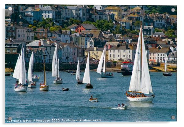 Classic Yachts at Dartmouth Acrylic by Paul F Prestidge