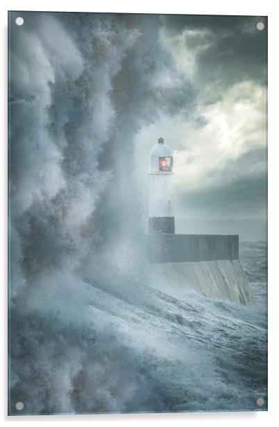 Porthcawl Storm Acrylic by Chris Jones