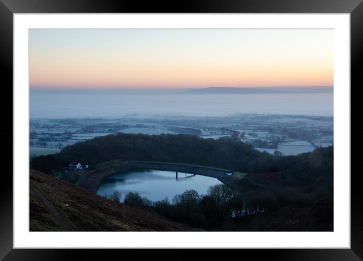 Sunrise from the Iron Age hillfort of British Camp Framed Mounted Print by David Wall