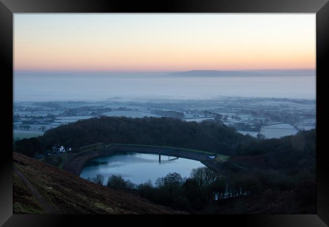 Sunrise from the Iron Age hillfort of British Camp Framed Print by David Wall