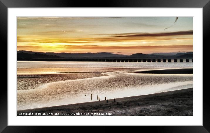 Sunset Over The River Kent Framed Mounted Print by Brian Sharland