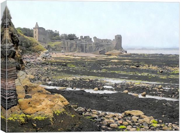 ST.ANDREWS CASTLE 2 Canvas Print by dale rys (LP)