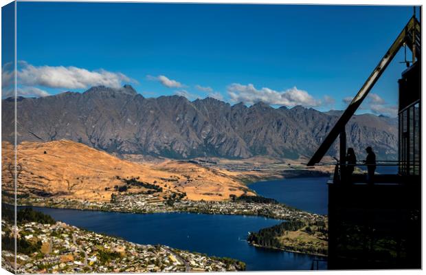 Skyline restaurant Queenstown New Zealand south is Canvas Print by Tony Bates