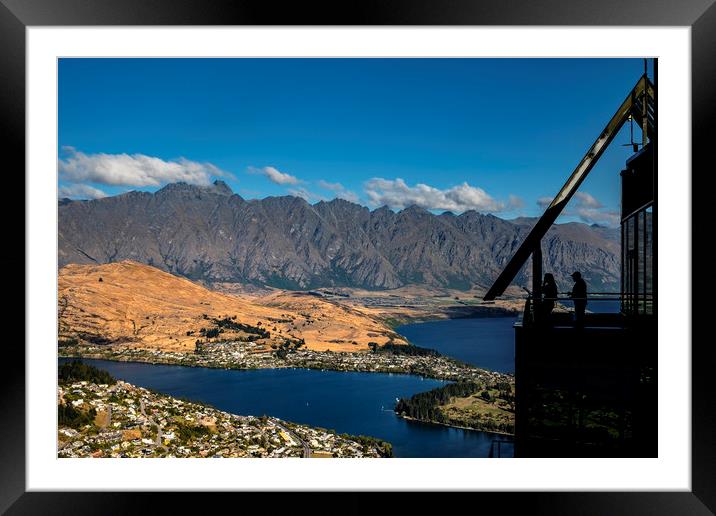 Skyline restaurant Queenstown New Zealand south is Framed Mounted Print by Tony Bates
