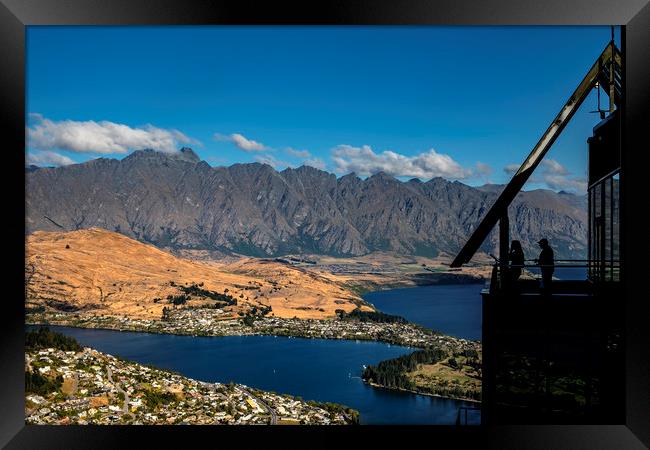 Skyline restaurant Queenstown New Zealand south is Framed Print by Tony Bates
