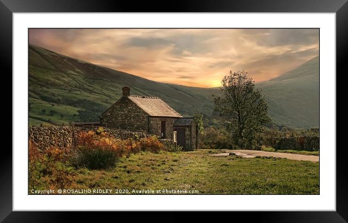 "Misty sunset Wasdale Head " Framed Mounted Print by ROS RIDLEY