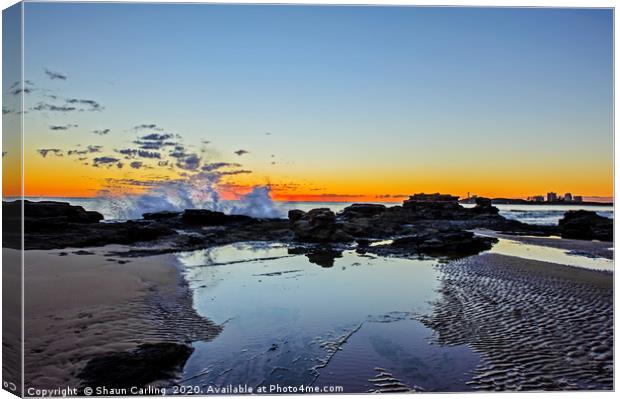 Mooloolaba Beach Sunrise Canvas Print by Shaun Carling