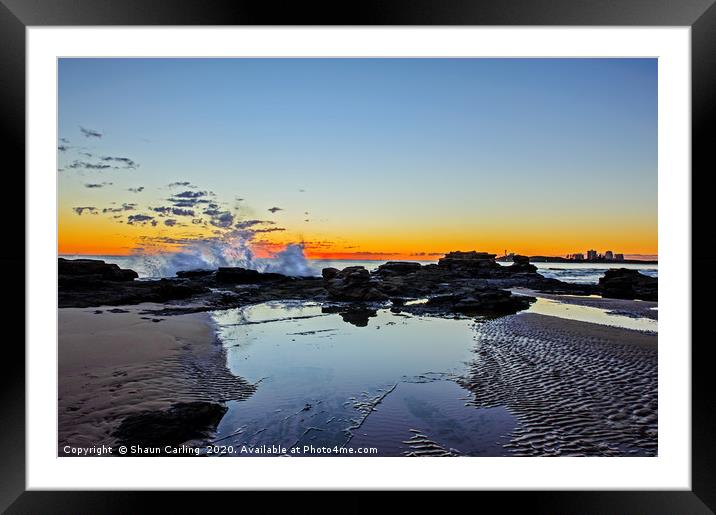 Mooloolaba Beach Sunrise Framed Mounted Print by Shaun Carling