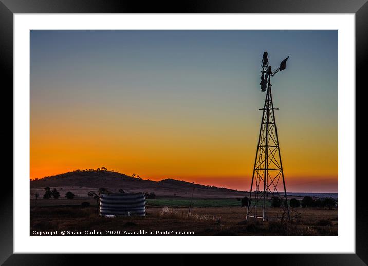 Outback Sunset Framed Mounted Print by Shaun Carling