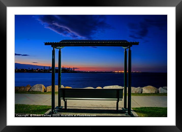 Sunset Seat Framed Mounted Print by Shaun Carling