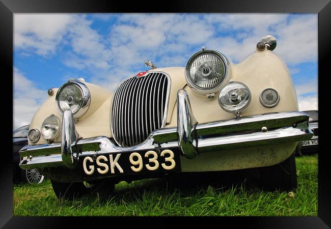 Jaguar Classic Vintage Motor Car Framed Print by Andy Evans Photos