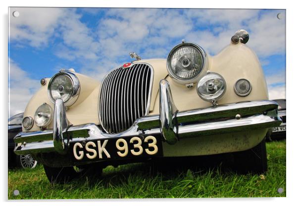 Jaguar Classic Vintage Motor Car Acrylic by Andy Evans Photos