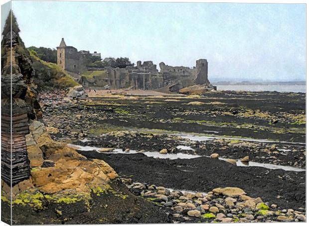 ST.ANDREWS CASTLE 3 saint andrews Canvas Print by dale rys (LP)