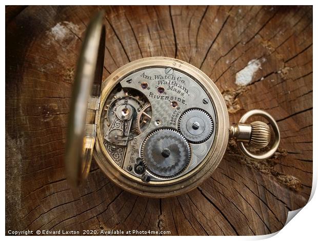 Pocket Watch Mechanism Print by Edward Laxton