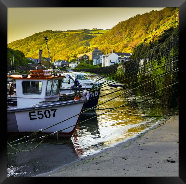 Small Fishing Boats Framed Print by Dave Bell