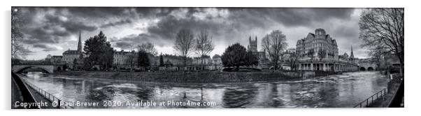 River Avon and Pulteney Bridge Bath Acrylic by Paul Brewer